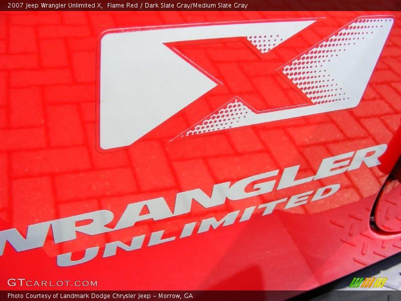Flame Red / Dark Slate Gray/Medium Slate Gray 2007 Jeep Wrangler Unlimited X