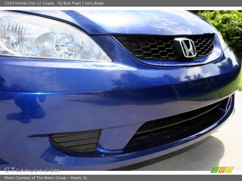 Fiji Blue Pearl / Ivory Beige 2004 Honda Civic LX Coupe