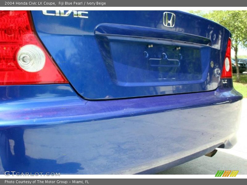 Fiji Blue Pearl / Ivory Beige 2004 Honda Civic LX Coupe