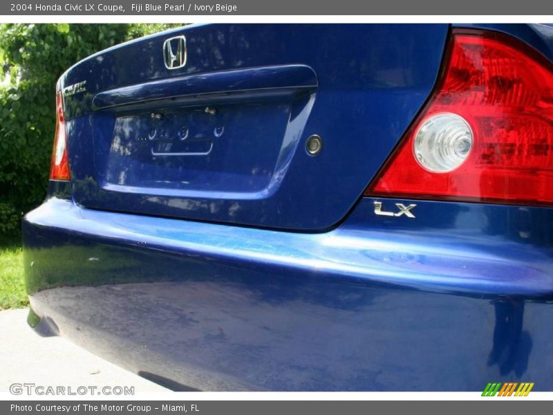 Fiji Blue Pearl / Ivory Beige 2004 Honda Civic LX Coupe