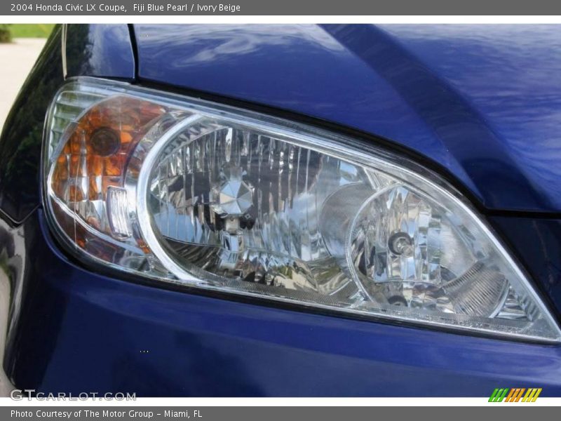 Fiji Blue Pearl / Ivory Beige 2004 Honda Civic LX Coupe