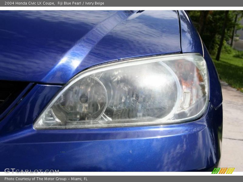 Fiji Blue Pearl / Ivory Beige 2004 Honda Civic LX Coupe