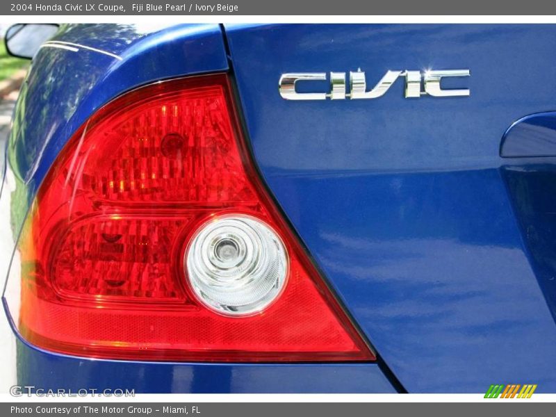 Fiji Blue Pearl / Ivory Beige 2004 Honda Civic LX Coupe