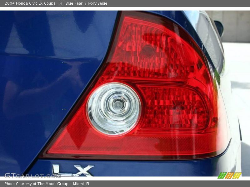 Fiji Blue Pearl / Ivory Beige 2004 Honda Civic LX Coupe