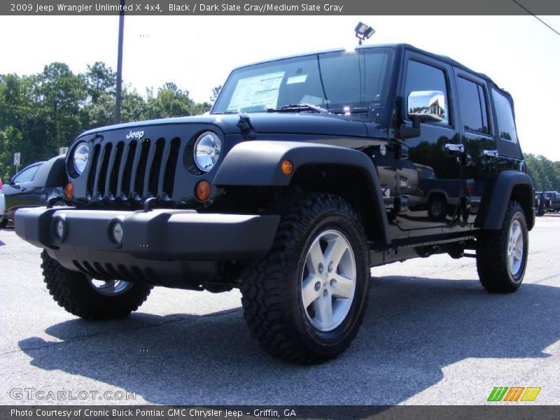Black / Dark Slate Gray/Medium Slate Gray 2009 Jeep Wrangler Unlimited X 4x4
