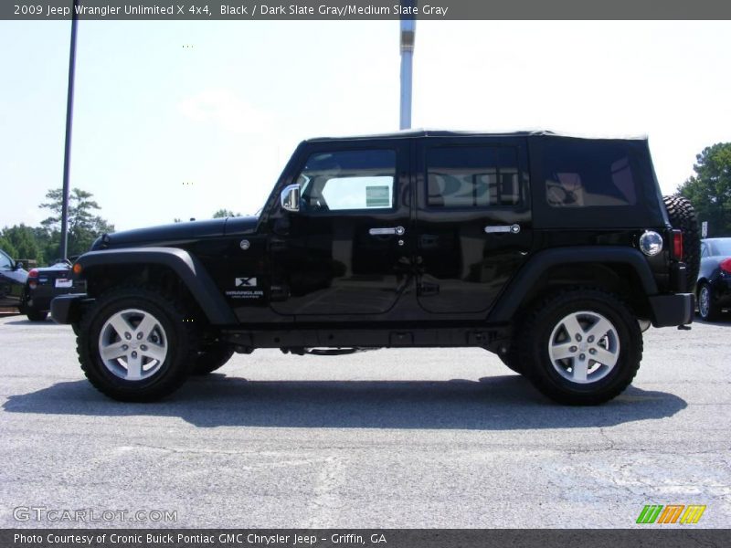 Black / Dark Slate Gray/Medium Slate Gray 2009 Jeep Wrangler Unlimited X 4x4