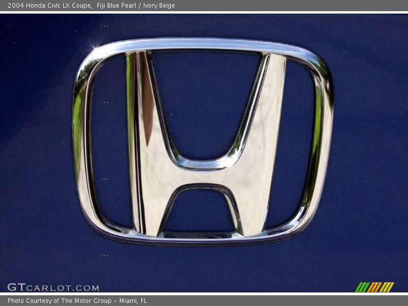 Fiji Blue Pearl / Ivory Beige 2004 Honda Civic LX Coupe
