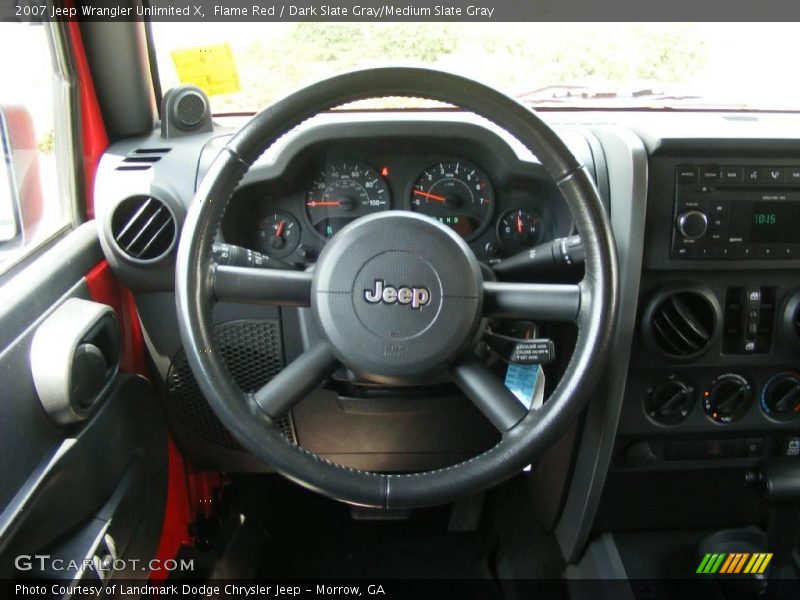 Flame Red / Dark Slate Gray/Medium Slate Gray 2007 Jeep Wrangler Unlimited X