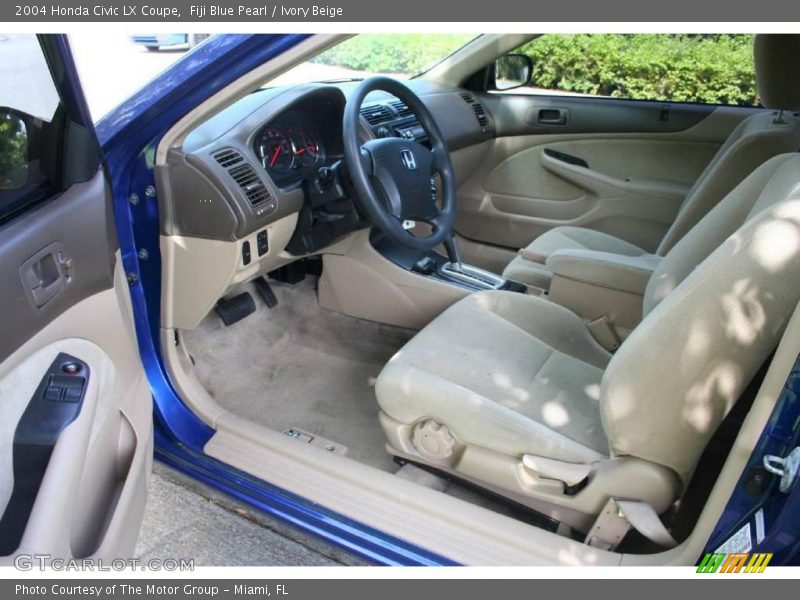 Fiji Blue Pearl / Ivory Beige 2004 Honda Civic LX Coupe