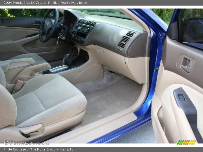 Fiji Blue Pearl / Ivory Beige 2004 Honda Civic LX Coupe