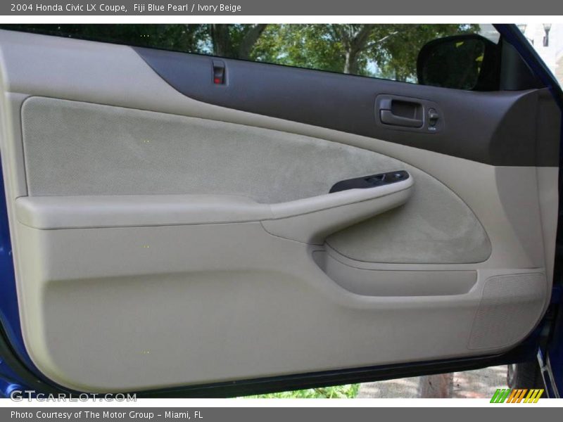 Fiji Blue Pearl / Ivory Beige 2004 Honda Civic LX Coupe