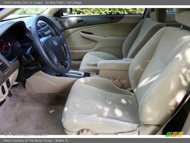 Fiji Blue Pearl / Ivory Beige 2004 Honda Civic LX Coupe