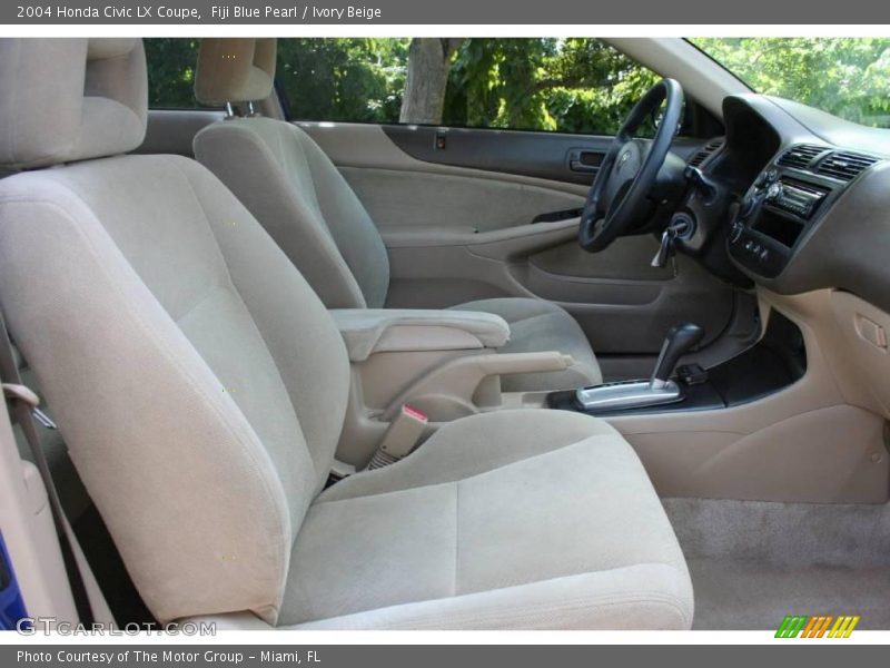 Fiji Blue Pearl / Ivory Beige 2004 Honda Civic LX Coupe