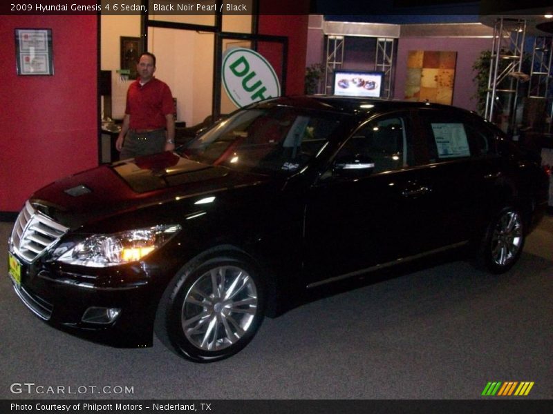 Black Noir Pearl / Black 2009 Hyundai Genesis 4.6 Sedan
