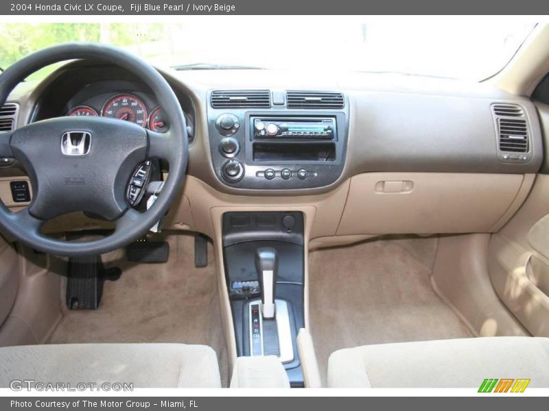 Fiji Blue Pearl / Ivory Beige 2004 Honda Civic LX Coupe
