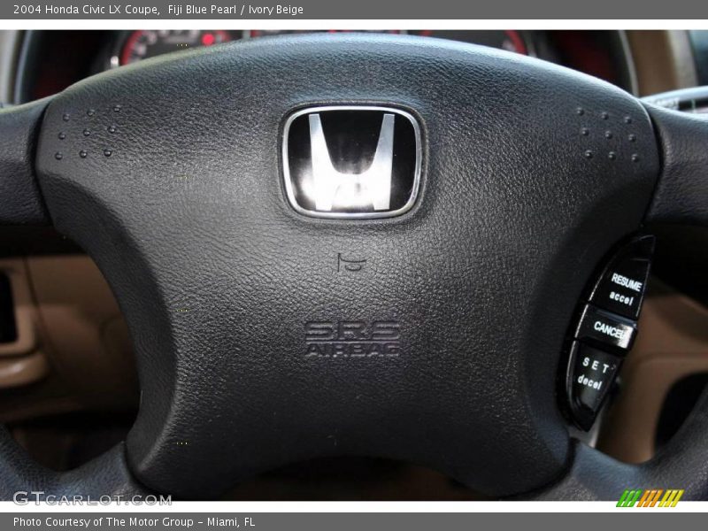 Fiji Blue Pearl / Ivory Beige 2004 Honda Civic LX Coupe