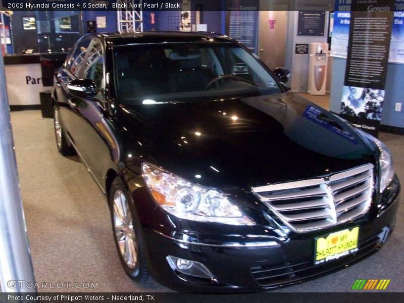 Black Noir Pearl / Black 2009 Hyundai Genesis 4.6 Sedan