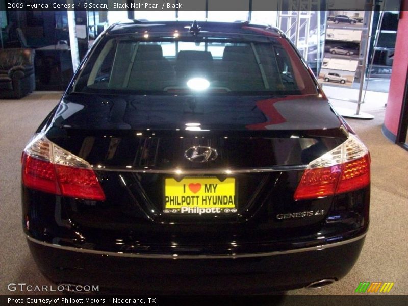 Black Noir Pearl / Black 2009 Hyundai Genesis 4.6 Sedan