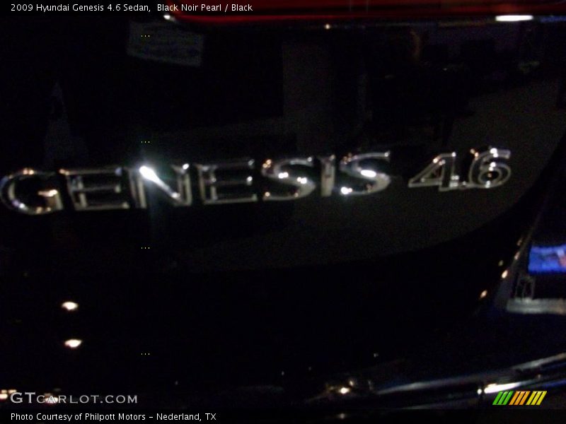Black Noir Pearl / Black 2009 Hyundai Genesis 4.6 Sedan
