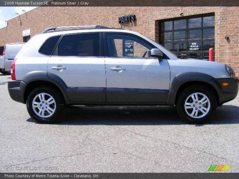 Platinum Silver / Gray 2008 Hyundai Tucson SE