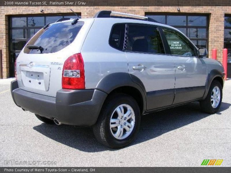 Platinum Silver / Gray 2008 Hyundai Tucson SE