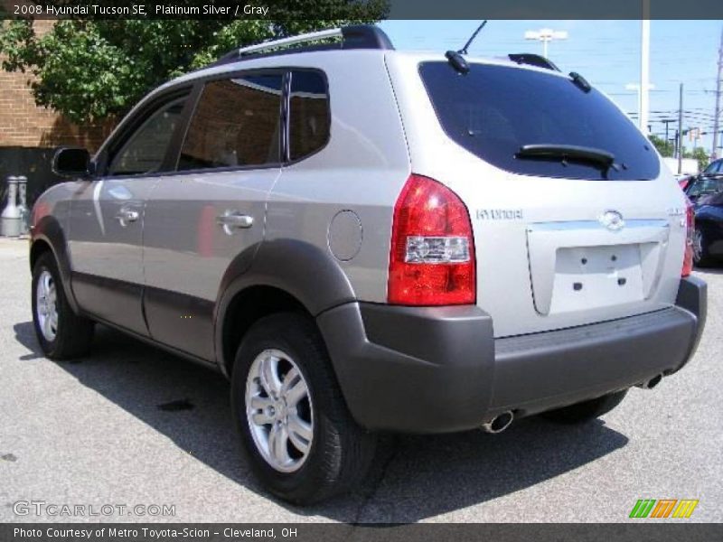 Platinum Silver / Gray 2008 Hyundai Tucson SE