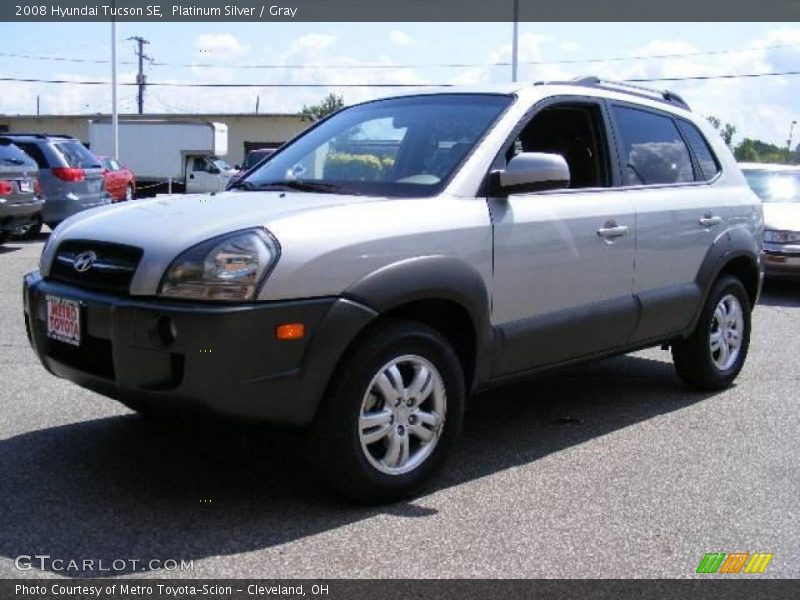 Platinum Silver / Gray 2008 Hyundai Tucson SE