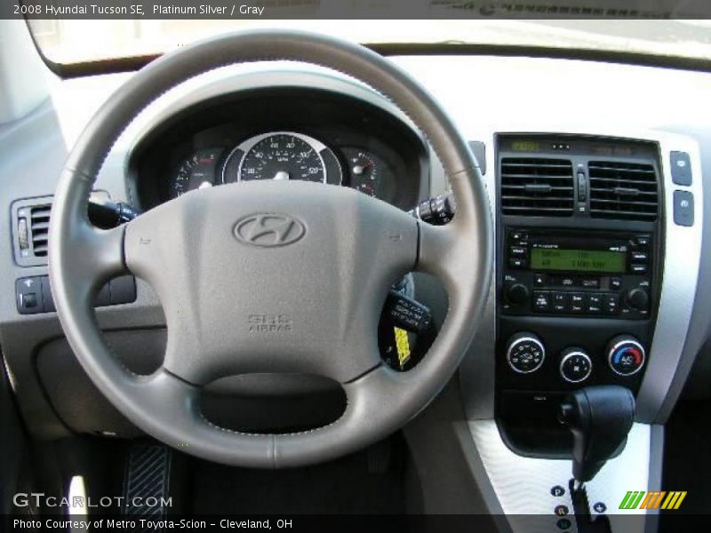 Platinum Silver / Gray 2008 Hyundai Tucson SE