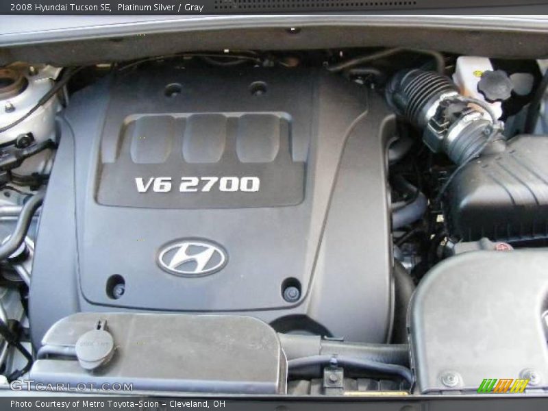 Platinum Silver / Gray 2008 Hyundai Tucson SE