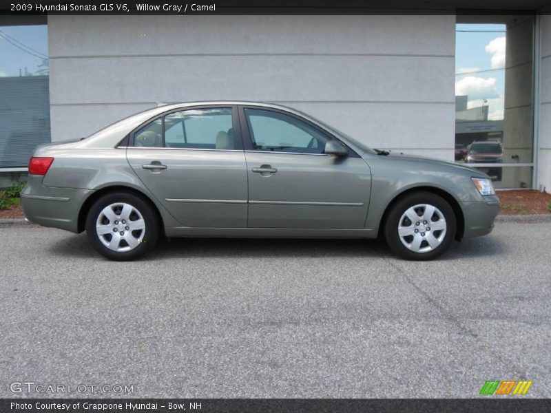 Willow Gray / Camel 2009 Hyundai Sonata GLS V6