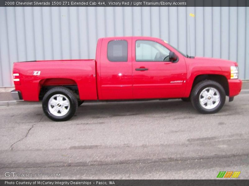Victory Red / Light Titanium/Ebony Accents 2008 Chevrolet Silverado 1500 Z71 Extended Cab 4x4