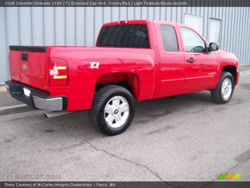 Victory Red / Light Titanium/Ebony Accents 2008 Chevrolet Silverado 1500 Z71 Extended Cab 4x4