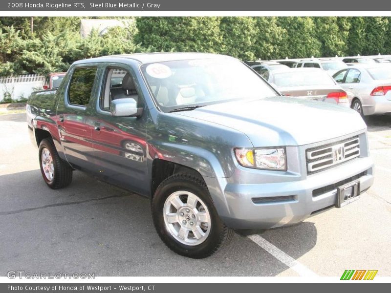 Steel Blue Metallic / Gray 2008 Honda Ridgeline RTS