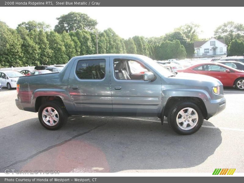 Steel Blue Metallic / Gray 2008 Honda Ridgeline RTS
