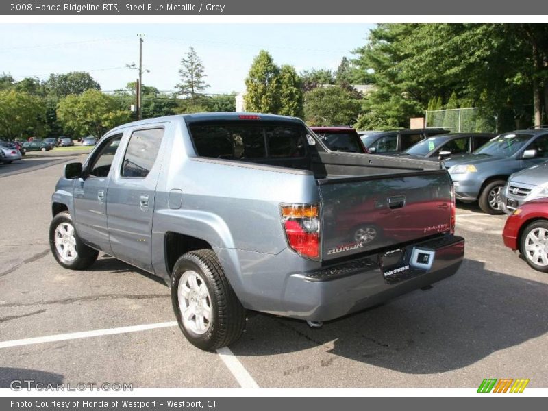 Steel Blue Metallic / Gray 2008 Honda Ridgeline RTS