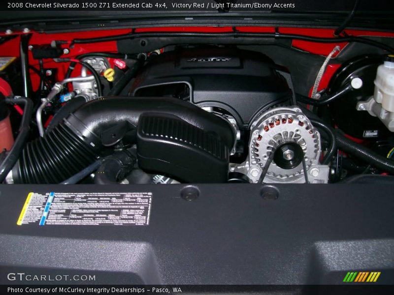 Victory Red / Light Titanium/Ebony Accents 2008 Chevrolet Silverado 1500 Z71 Extended Cab 4x4