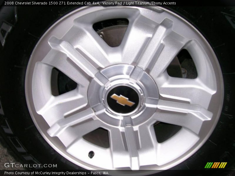 Victory Red / Light Titanium/Ebony Accents 2008 Chevrolet Silverado 1500 Z71 Extended Cab 4x4