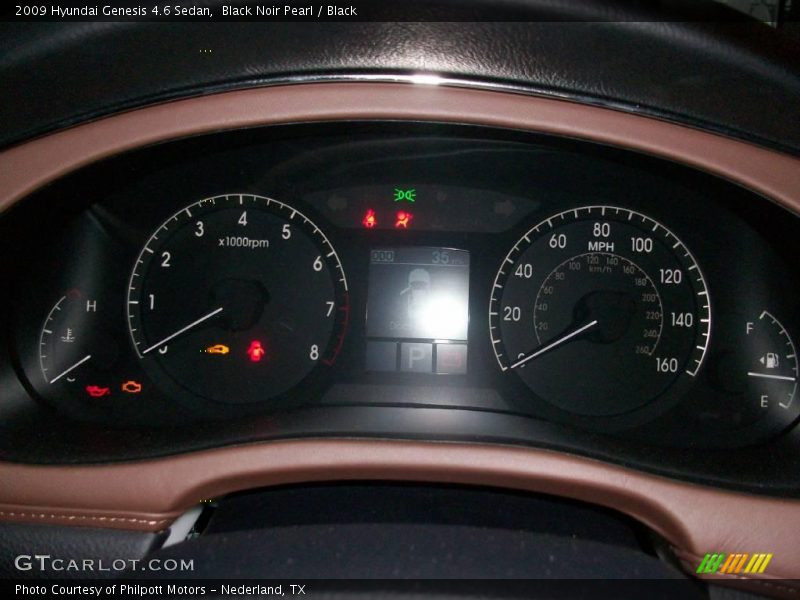 Black Noir Pearl / Black 2009 Hyundai Genesis 4.6 Sedan