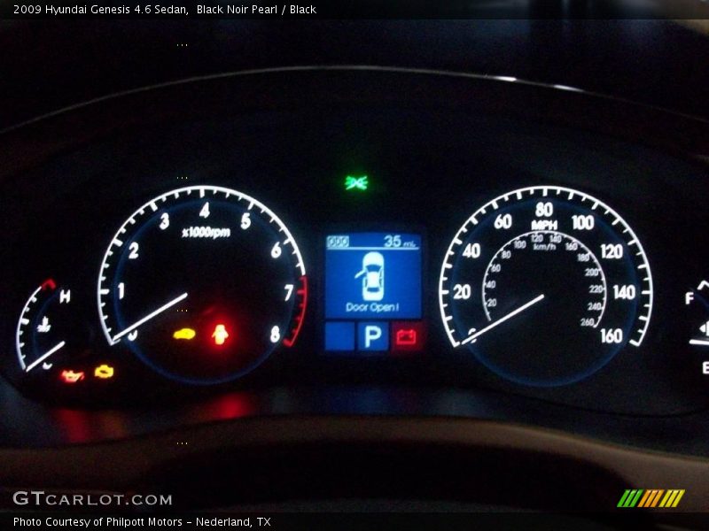 Black Noir Pearl / Black 2009 Hyundai Genesis 4.6 Sedan