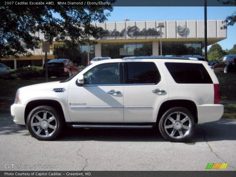 White Diamond / Ebony/Ebony 2007 Cadillac Escalade AWD