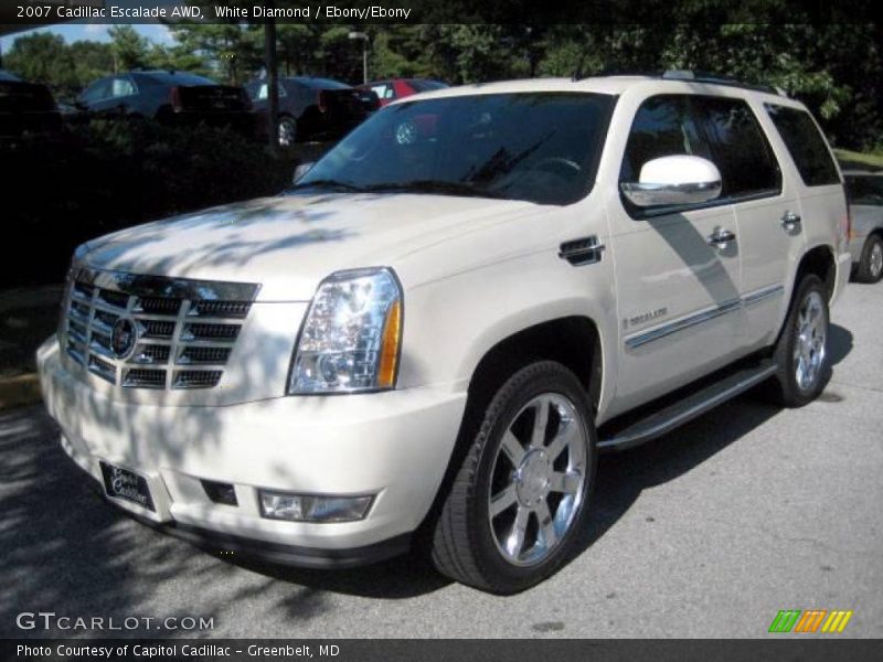 White Diamond / Ebony/Ebony 2007 Cadillac Escalade AWD