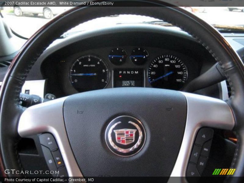 White Diamond / Ebony/Ebony 2007 Cadillac Escalade AWD