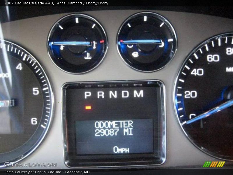 White Diamond / Ebony/Ebony 2007 Cadillac Escalade AWD