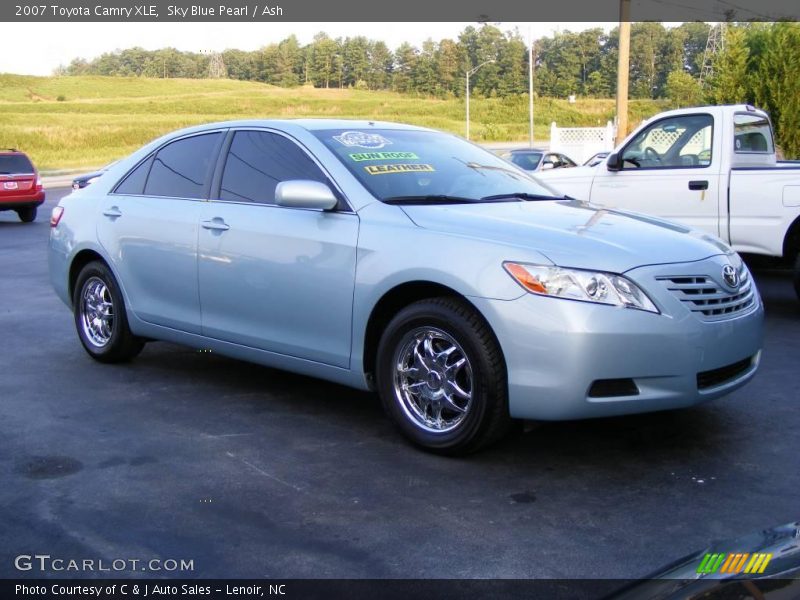 Sky Blue Pearl / Ash 2007 Toyota Camry XLE