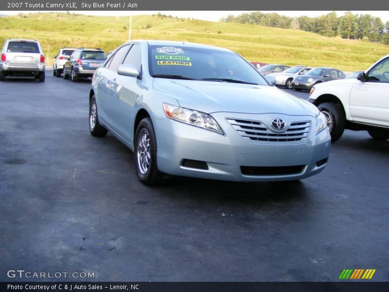 Sky Blue Pearl / Ash 2007 Toyota Camry XLE
