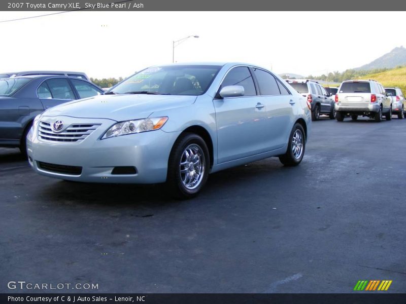 Sky Blue Pearl / Ash 2007 Toyota Camry XLE
