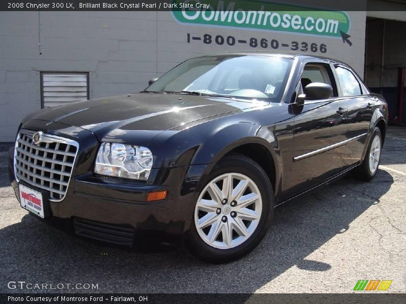 Brilliant Black Crystal Pearl / Dark Slate Gray 2008 Chrysler 300 LX