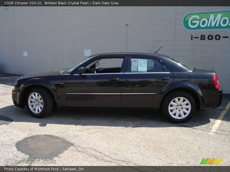 Brilliant Black Crystal Pearl / Dark Slate Gray 2008 Chrysler 300 LX