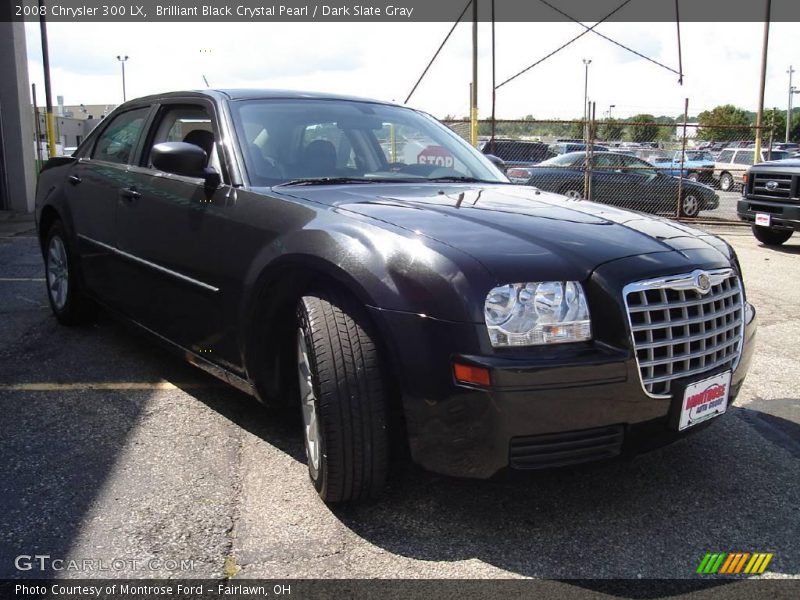 Brilliant Black Crystal Pearl / Dark Slate Gray 2008 Chrysler 300 LX