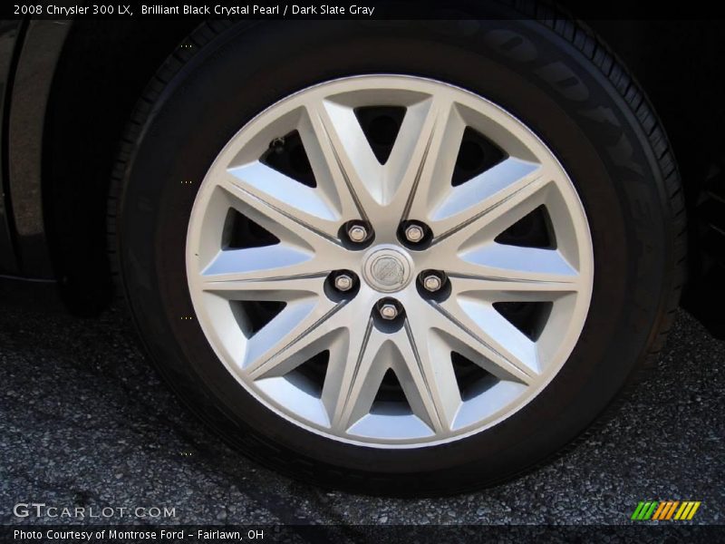Brilliant Black Crystal Pearl / Dark Slate Gray 2008 Chrysler 300 LX